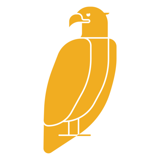 Yellow eagle PNG Design
