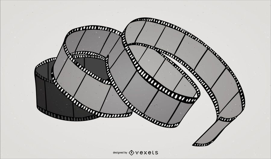 Tira de la película torcida - Vector de stock Tira de la película torcida - Vector de stock