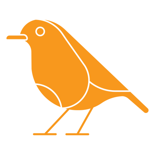 Orange bird PNG Design