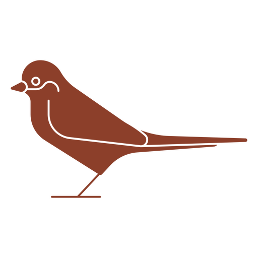 Diseño de silueta de pájaro estilizada con líneas geométricas. Diseño PNG