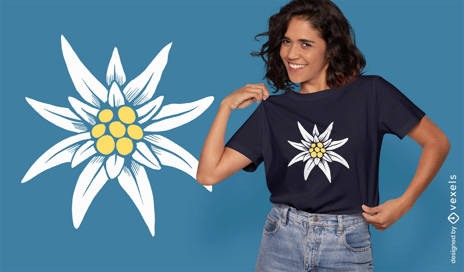 Design de camiseta com flores da Baviera