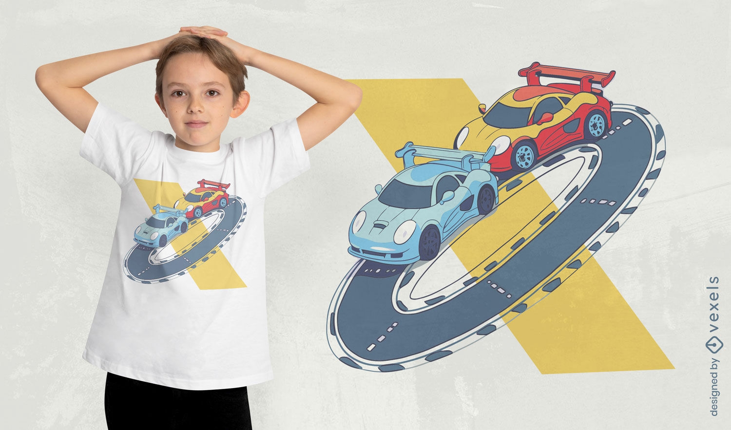 Design de camisetas de carros de corrida