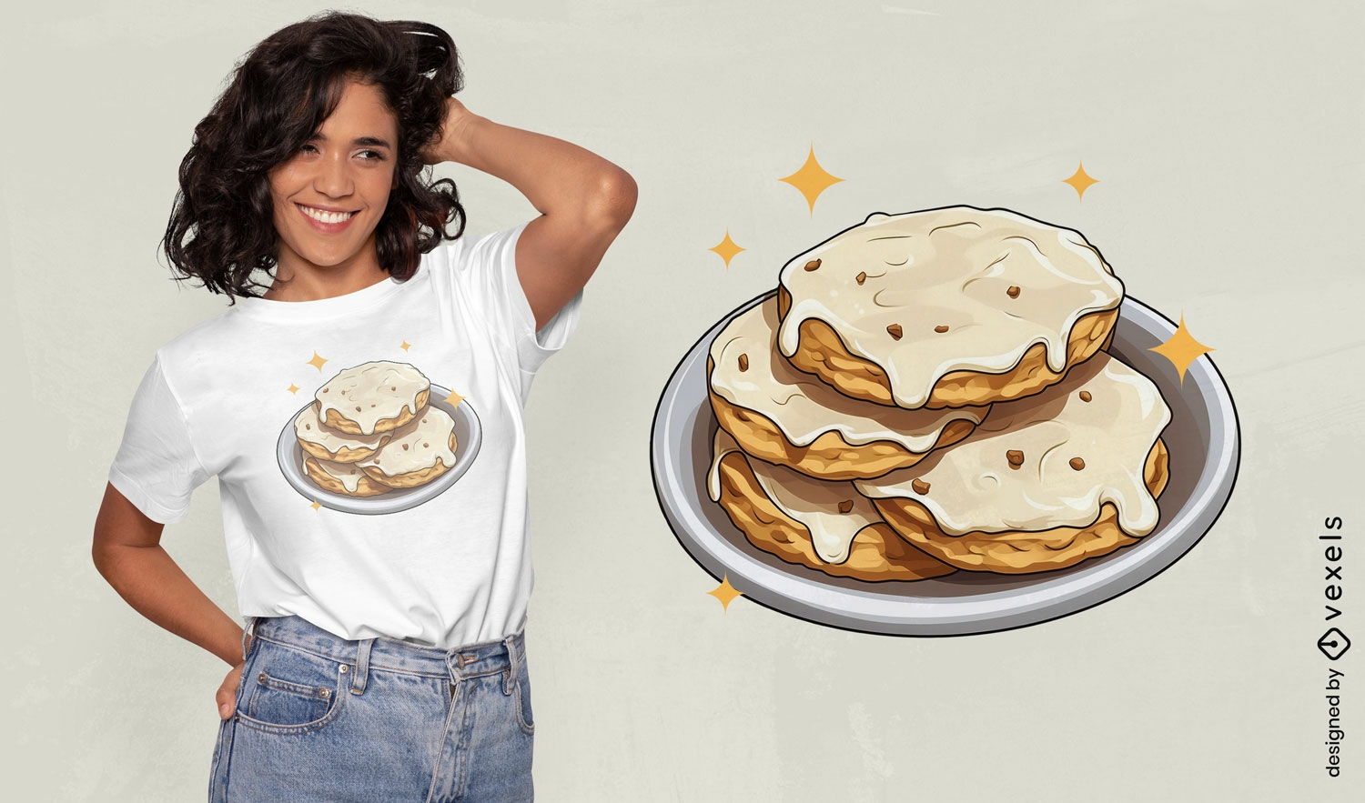 Plate of biscuits t-shirt design