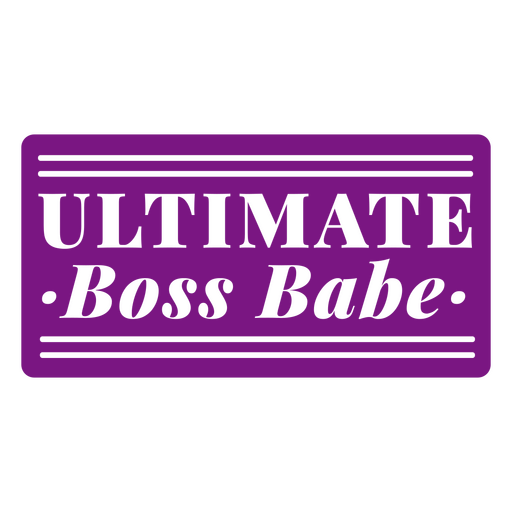 Das ultimative Boss-Babe-Logo auf lila Hintergrund PNG-Design