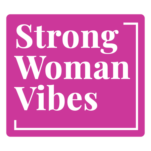 Logotipo de mulher forte com vibrações Desenho PNG