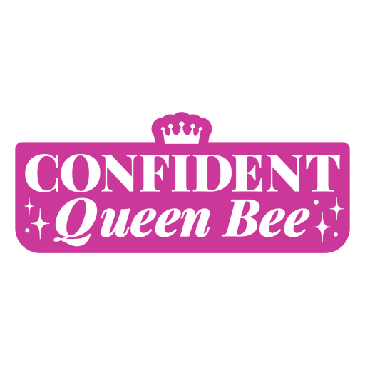 Logotipo confiante da abelha rainha Desenho PNG