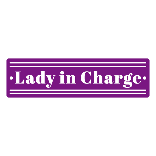 Lady in charge logo PNG Design