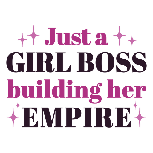 Empowering girl boss quote design PNG Design