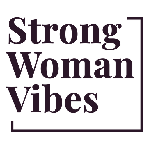 Logotipo de mulher forte com vibrações Desenho PNG