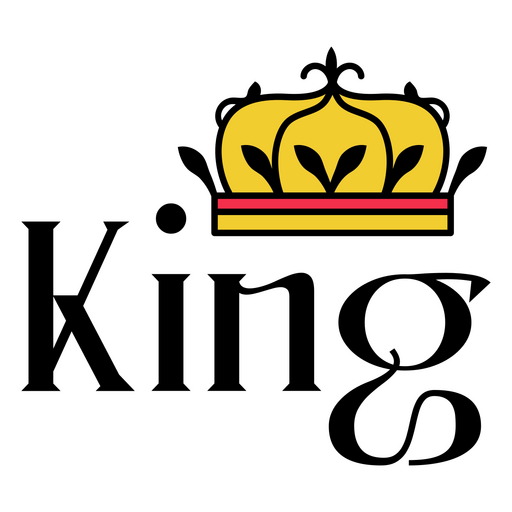 Gelbe und rote Krone PNG-Design