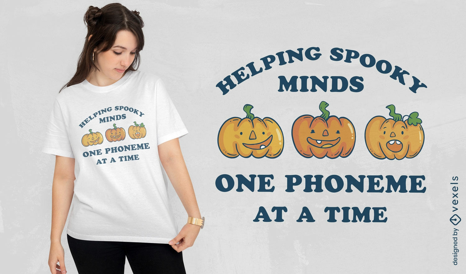 Educational pumpkin t-shirt design