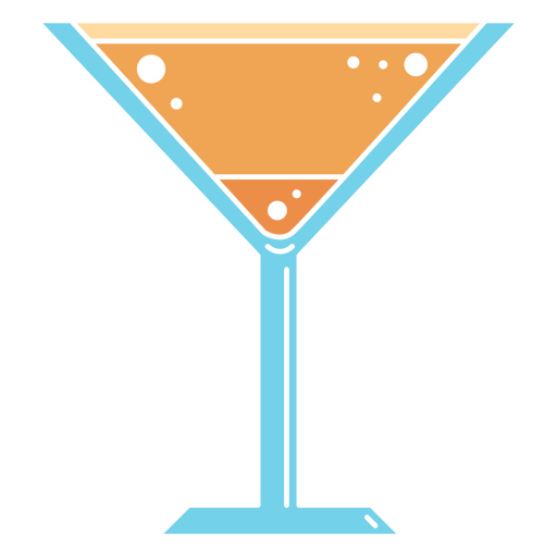 Illustration eines leuchtend orangefarbenen Getränks mit Bläschen PNG-Design