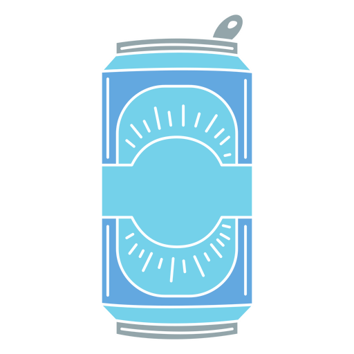 Blue can of soda PNG Design