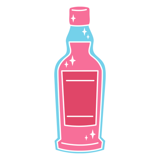 Botella de licor rosa Diseño PNG