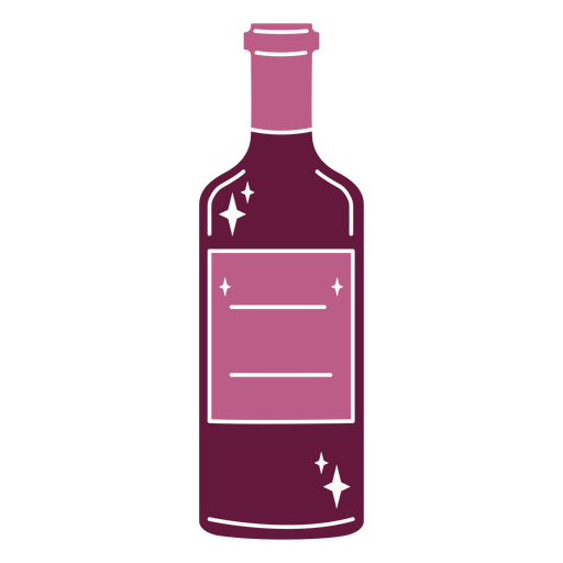 Sparkling wine bottle illustration PNG Design