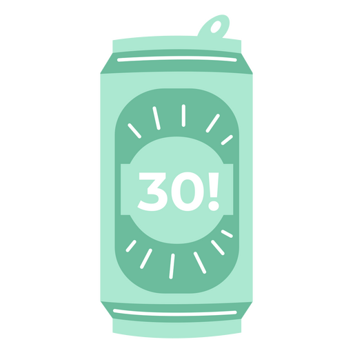 Can with the word 30 on it PNG Design