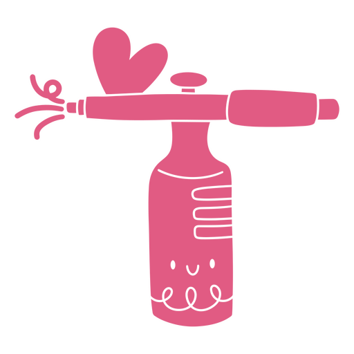 Pistola rociadora rosa con un corazón Diseño PNG