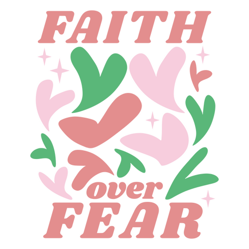 Camiseta fe sobre miedo Diseño PNG
