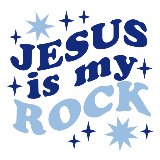 Jesús es mi roca Diseño PNG