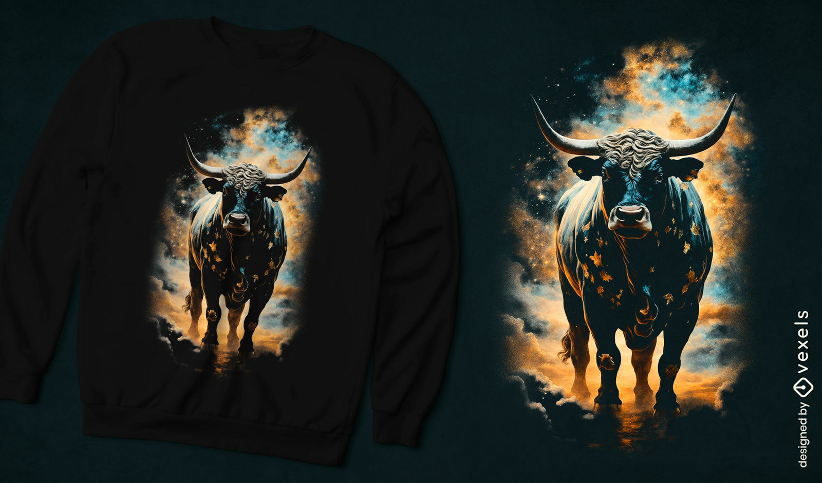 Majestätisches Sternzeichen-Stier-T-Shirt-Design