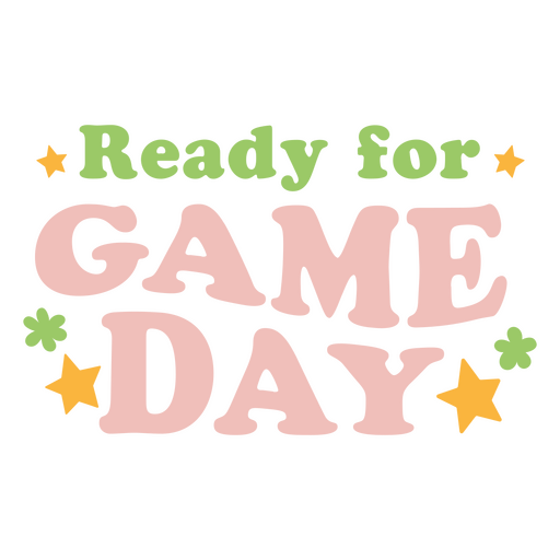 Ready for game day sports PNG Design