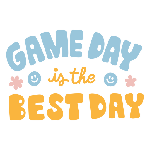 El día del juego es el mejor día para los deportes. Diseño PNG