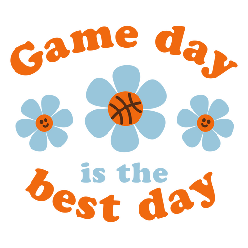 El día del partido es el mejor día del baloncesto. Diseño PNG