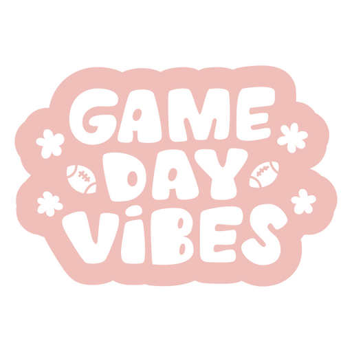 Game day vibes sticker PNG Design