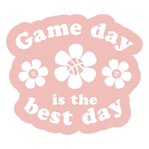 El día del juego es el mejor día pegatina rosa Diseño PNG