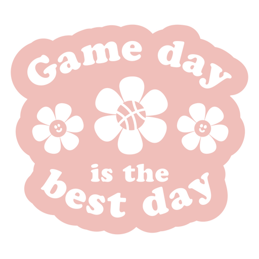 Game day is the best day pink sticker PNG Design