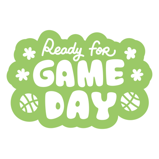 Cheerful sports event celebration design featuring playful text and icons, t-shirt design PNG Design