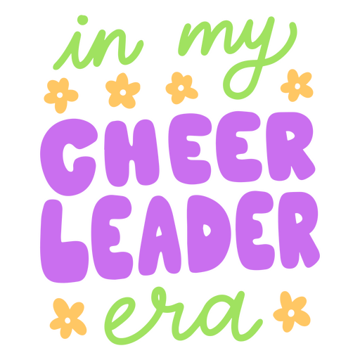 In meiner Cheerleader-Ära PNG-Design