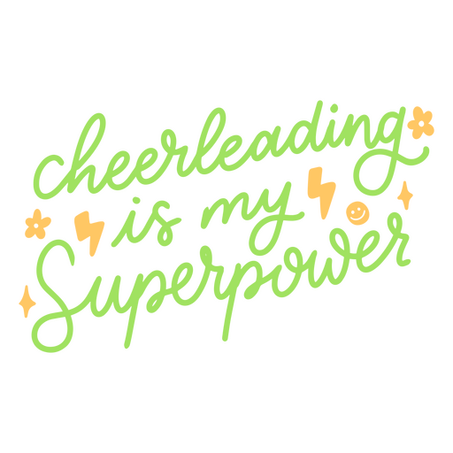 Cheerleading ist meine Superkraft PNG-Design