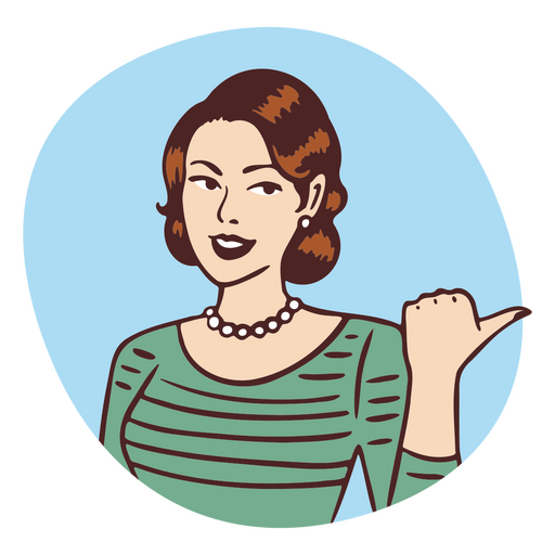 Woman is showing her thumbs up in a circle PNG Design