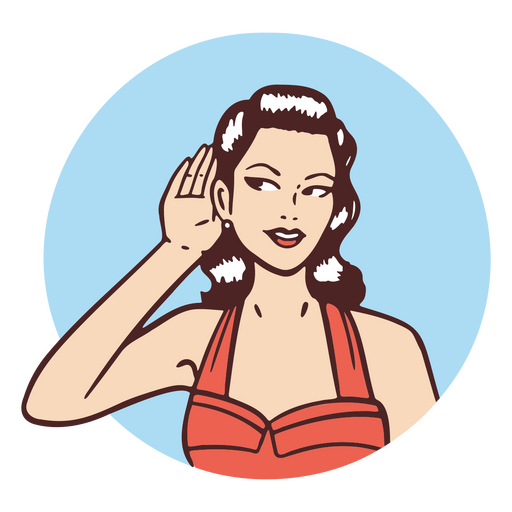 Woman in a swimsuit with her hand up PNG Design
