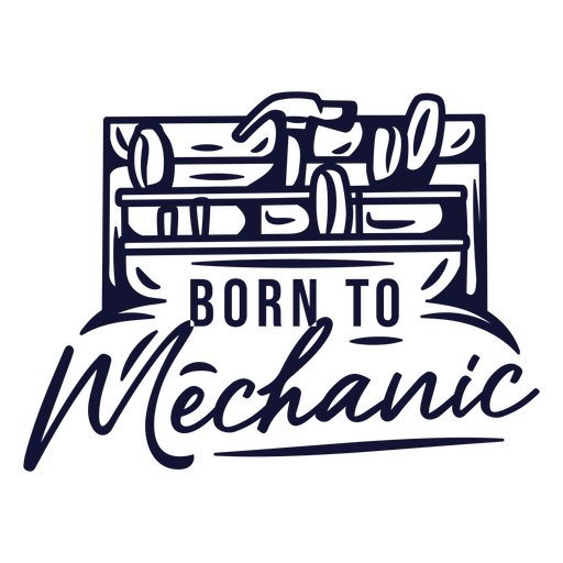Nacido para el logotipo del mecánico Diseño PNG