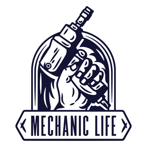 Diseño de vida mecánica audaz con ilustración de llave inglesa Diseño PNG