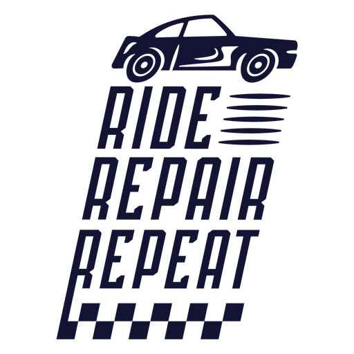 Wiederholtes Ride-Repair-Logo PNG-Design