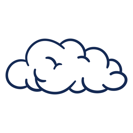 Simple outline cloud graphic design t-shirt design PNG Design