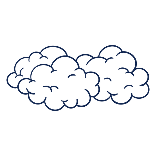 Two clouds PNG Design