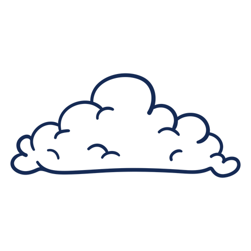 Diseño gráfico de nubes de contorno simple Diseño PNG