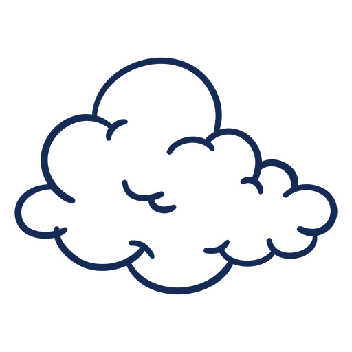 Diseño de ilustración de nube con arte lineal simple Diseño PNG