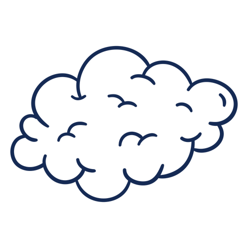 Design gráfico simples de nuvem em estilo cartoon Desenho PNG