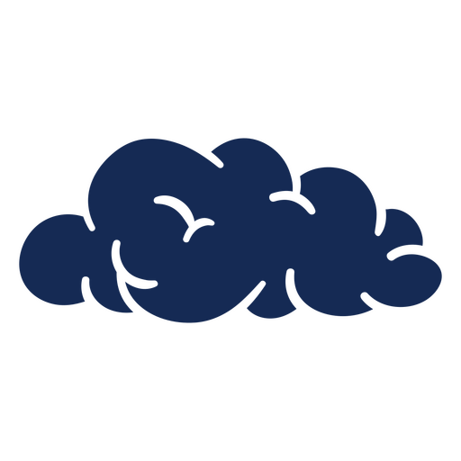 Design gráfico abstrato de nuvens azul-marinho para vestuário. Desenho PNG