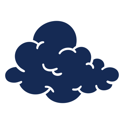 Camiseta com estampa divertida de nuvens em azul escuro Desenho PNG