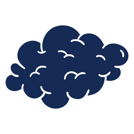 T-Shirt-Design mit stilisiertem marineblauen Wolkenmotiv PNG-Design