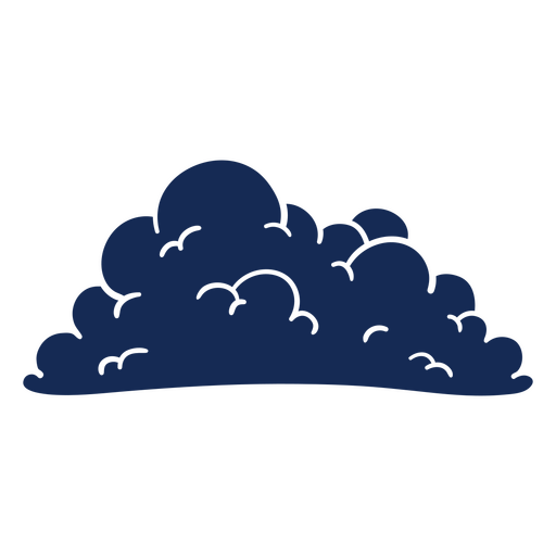 Diseño gráfico de silueta de nube esponjosa Diseño PNG