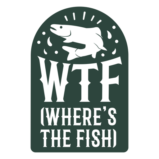 Wtf ¿dónde está el pescado? Diseño PNG