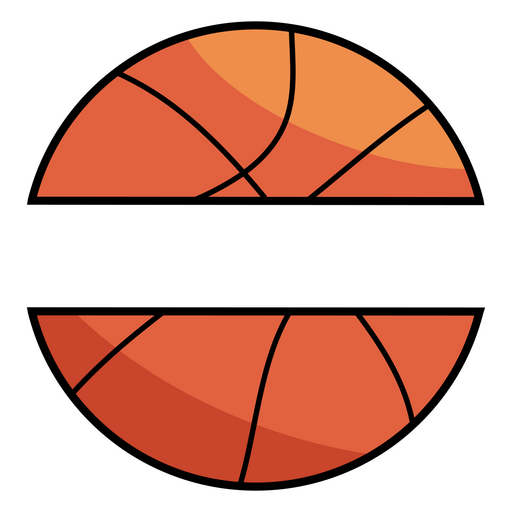 Abstract split basketball graphic design PNG Design