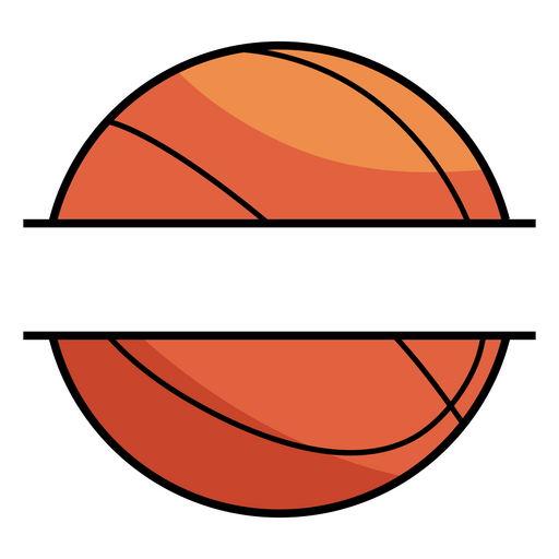 Modernes orangefarbenes Basketball-Illustrationsdesign PNG-Design